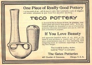 1905 ad f teco pottery gates potteries 