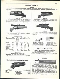 1947 ad Weaver Rifle Shotgun Telescope Sights Mossberg Redfield Junior