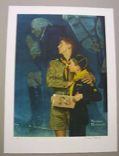 rare norman rockwell signed limited edition print 