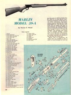marlin model 39a rifle parts legend ad 