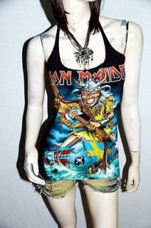 iron maiden metal rock diy sexy halter tank top shirt
