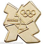 LONDON 2012 OLYMPICS GAMES GOLD PIN BADGE SHOW YOUR PRIDE AND THANKS 