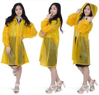 Translucent PVC Hood Rain Coat, Rain wear, Light weight, Waterproof 