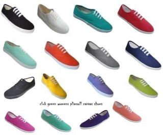 Wholesale Lot Womens Girls Canvas Plimsoll Shoes Sneakers Lace Up