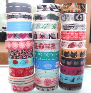 Washi Tape 15mm x 10+m Roll Decorative Sticky Paper Masking Tape 
