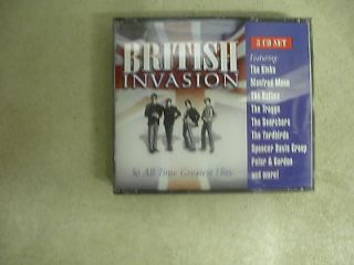 British Invasion 3 CD Set EMI 1998 Kinks Searchers Zombies Yardbirds 