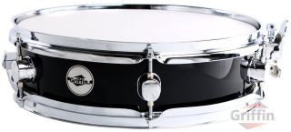 Griffin Piccolo Snare Drum 13x3.5 Wood Shell Black Ebony Percussion 