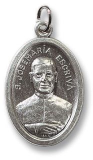 ST SAINT JOSEMARIA ESCRIVA Medal Charm Pendant Chain Box Keyring Phone 