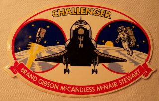 Challenger Brand, Gibson, McCandless, McNair, Stewart Sticker, NASA