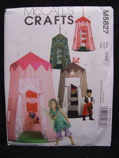 NEW McCalls M5827 Play Tent Playhouse Round Canopy Pattern Uncut 