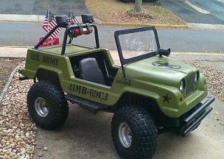 CARTER BROTHERS MINI JEEP GO KART U.S. ARMY PARADE TRIBUTE RUNS GREAT 