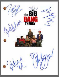 Big Bang Theory Signed TV Pilot Script by 5 *Johnny Galecki & Jim 