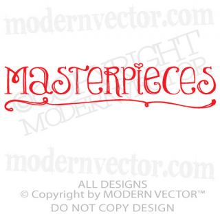 masterpieces wall decal in Decals, Stickers & Vinyl Art