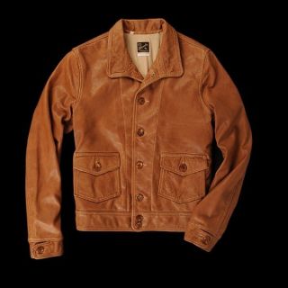 LVC Levis Vintage Clothing 1930s Menlos Leather Jacket Tan