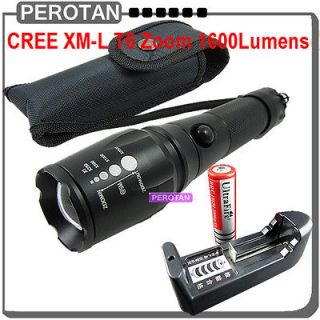   CREE XM L T6 AAA/18650 Zoomable Zoom Flashlight Torch+1x18650+CH SA32