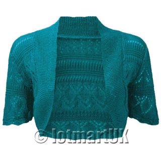 ladies bolero shrug crochet knitted cardigan womens top
