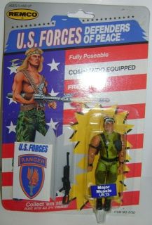 Major Muscle action figure MOC US Forces by Remco 1986 Military 1980s