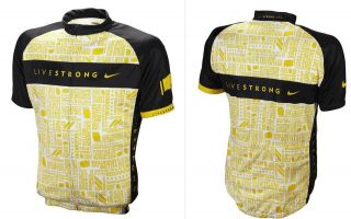nike 2012 livestrong jersey black yellow nwt m size from