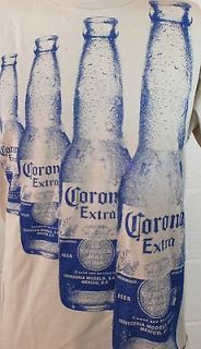NEW Brown Vintage Look Corona Extra T Shirt Tshirt Bottles Size L 