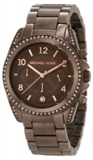 Michael Kors Ladies Brown Espresso Stainless Chronograph Blair Watch 