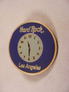 hard rock cafe los angeles clock face pin time left