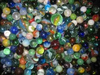 Large box of 500+ vintage marbles Various many regions sizes colors 