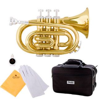 Newly listed Mendini MPT L Mini / Pocket Trumpet ~Gold Lacquered