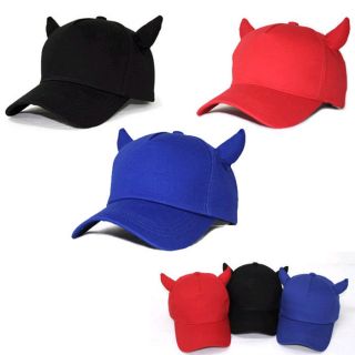   WOMENS SOLID VIKING CAP HORNS BASEBALL CAP TRUCKER HATS CAPS CLUBBER
