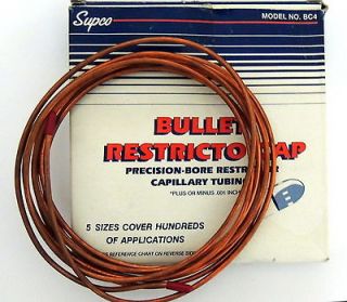   BC4 BULLET RESTRICTO CAP PRECISION BORE CAPILLARY TUBING   +/  .001