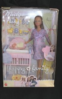 Barbie MIDGE AND BABY Happy Family Set NIB Pregnant Barbie Midge