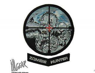 ill Gear Zombie Hunter Target Biohazard Outbreak Velcro Patch Self 
