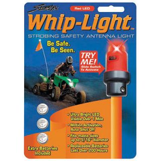 StreetFX Safety Flag Whip Pole Light in Red, Blue, Green or White 