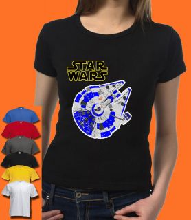 STAR WARS MILLENIUM FALCON WOMENS T SHIRT ALL SIZES COLOURS AVAILABLE