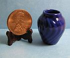miniature dollhouse ceramic royal blue swirl vase 171 buy it