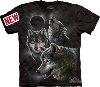 THE MOUNTAIN ECLIPSE WOLVES HOWLING MOON WOLF PACK SIZE XL EXTRA LARGE 