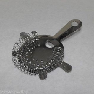 1x) Bar Cocktail 4 Prong STRAINER Stainless Steel EACH *FREE USA SHIP 