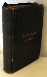 rare antique black leather bible pocket nt c1890 folds time