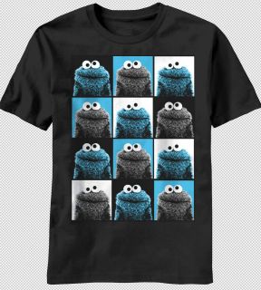   Street Cookie Monster Pop Faces Classic TV Show Adult T shirt top tee