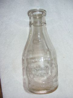   SOUTHERN DAIRIES INC. 3 CENT EMBOSSED GLASS MILK BOTTLE 1 QUART SIZE
