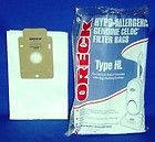 oreck hl upright hypo allergenic vacuum cleaner bags hb one