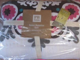 Pottery Barn Teen Suzani Medallion Patchwork Quilt Warm Full/Queen New 