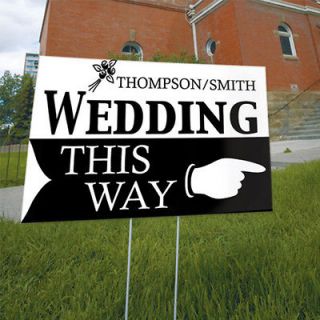 wedding this way wedding directional sign more options color time