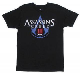 New PS3 Xbox 360 Game Ubisoft Collectors Tee Assassins Creed 3 Black T 