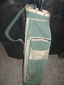 Vintage Spalding Golf Bag w/ shoulder strap & pockets  no stand