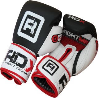 Authentic RDX Leather Gel Tech MMA UFC Grappling Gloves Fight Boxing 
