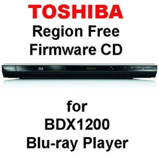 region free firmware cd for toshiba bdx1200 blu ray player