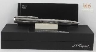 DUPONT ELYSEE PALLADIUM TRADITIONAL LINES BALL POINT PEN SUPERB 