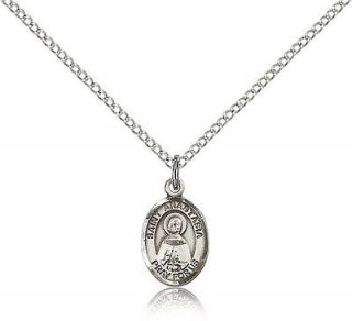 Sterling Silver St. Anastasia 1/2 Patron Saint Medal Necklace Jewelry