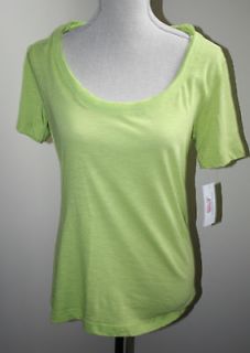 VINEYARD VINES Womens SS BREEZY SCOOPNECK TEE SHIRT New LARGE Lime NWT 