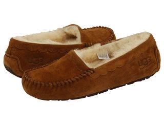 AUTH NEW UGG SCALLOPED MOCCASIN BOOT SALE 6 36 CHESTNUT INDOOR 